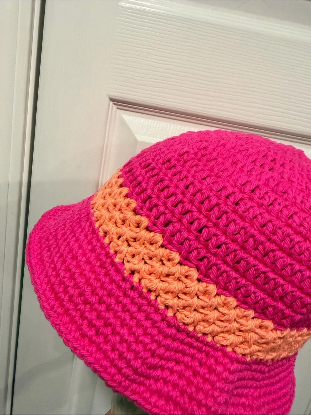 Handmade Crochet Bucket Hat 100% Cotton Lightweight Packable Festival Boho Beach